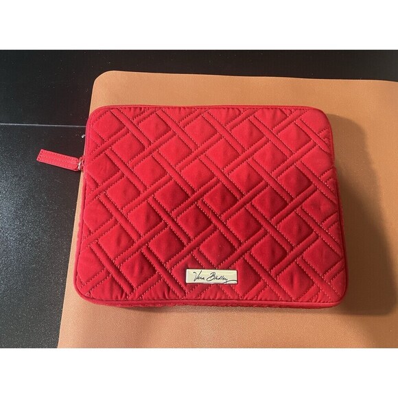 Vera Bradley Beautiful "Tango Red" Padded Laptop Sleeve - Picture 1 of 6